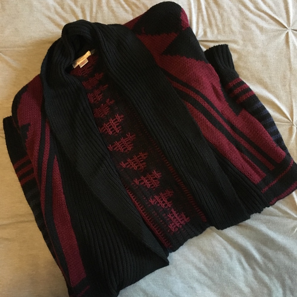 Black, Red, and Blue Cardigan